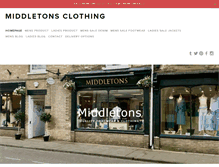 Tablet Screenshot of middletonsclothing.com